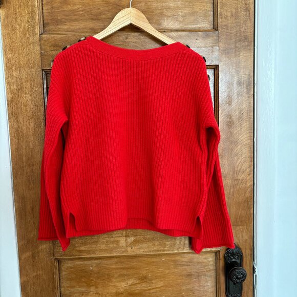 Madewell Red Calloway Boatneck Pullover Sweater - XS - Picture 2 of 8